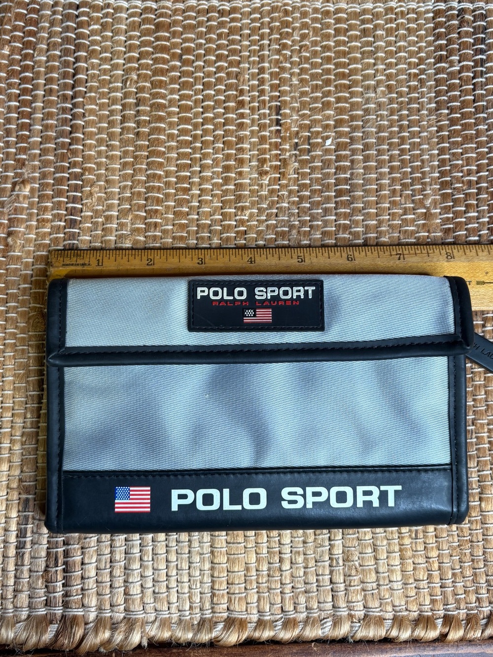 Vintage 90’s Ralph Lauren Polo Sport Wallet Silver Black - Picture 10 of 12